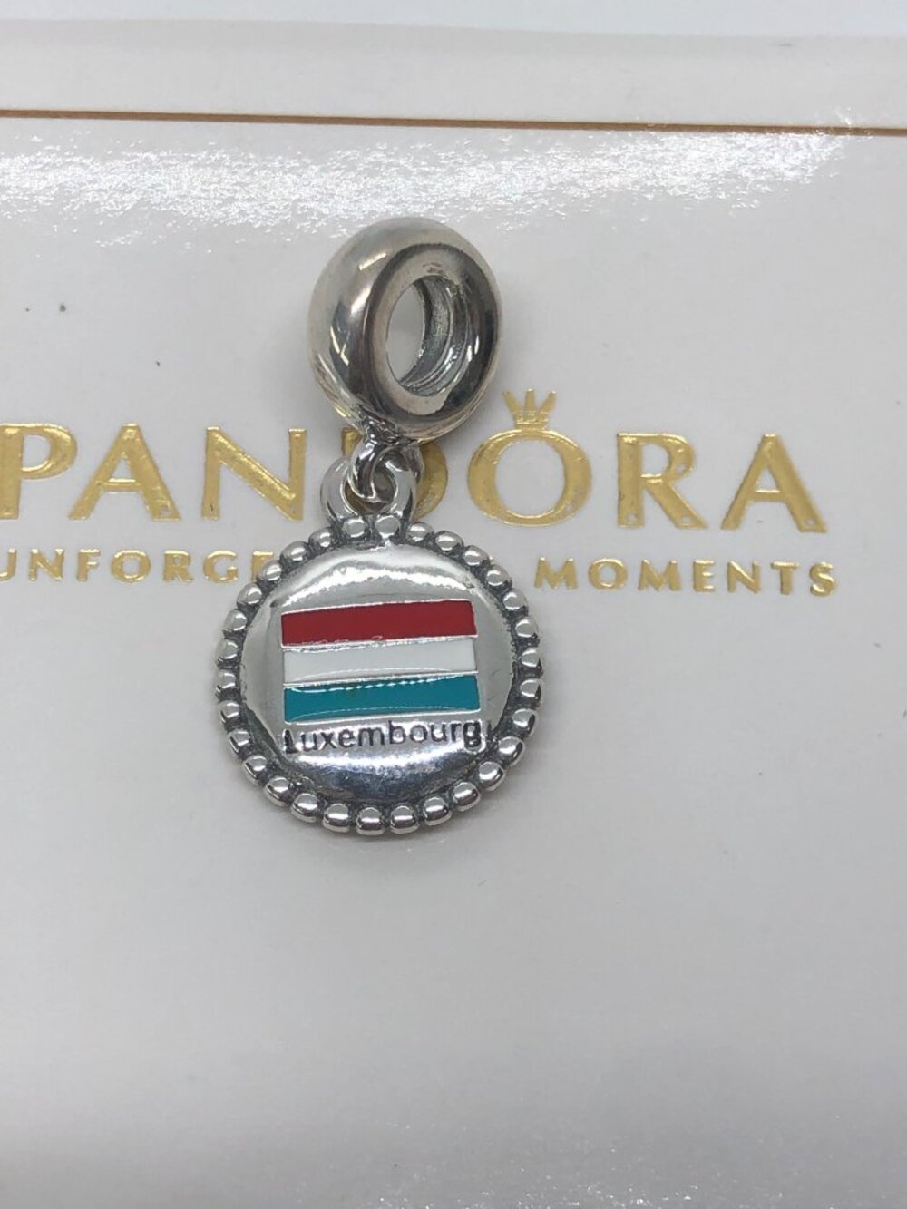 ✨🔥Pandora Luxembourg Flag Charm Travel Charm S925 Sterling Silver Jewelry
